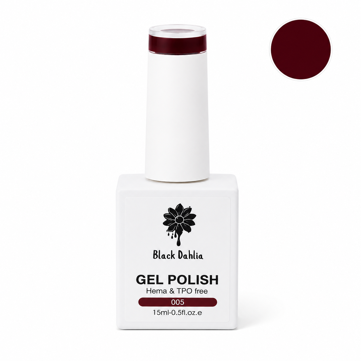 Black Dahlia Gel Polish 005 – Deep Burgundy