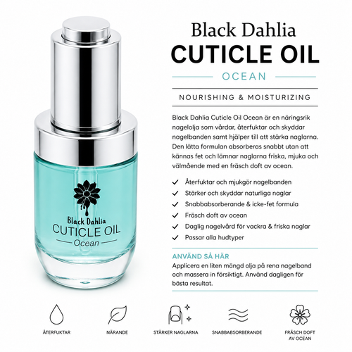 Black Dahlia Hydrating Cuticle Oil – Ocean 30ml