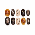 Amber Noir Press On Nails