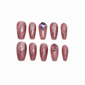 Pink Aura Butterfly Press On Nails