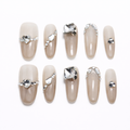 Silver Muse Press On Nails