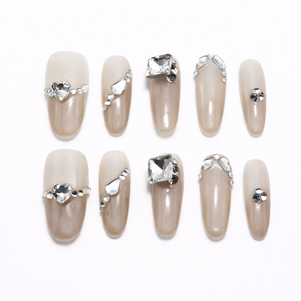 Silver Muse Press On Nails