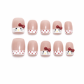Cherry Kitty French Press On Nails