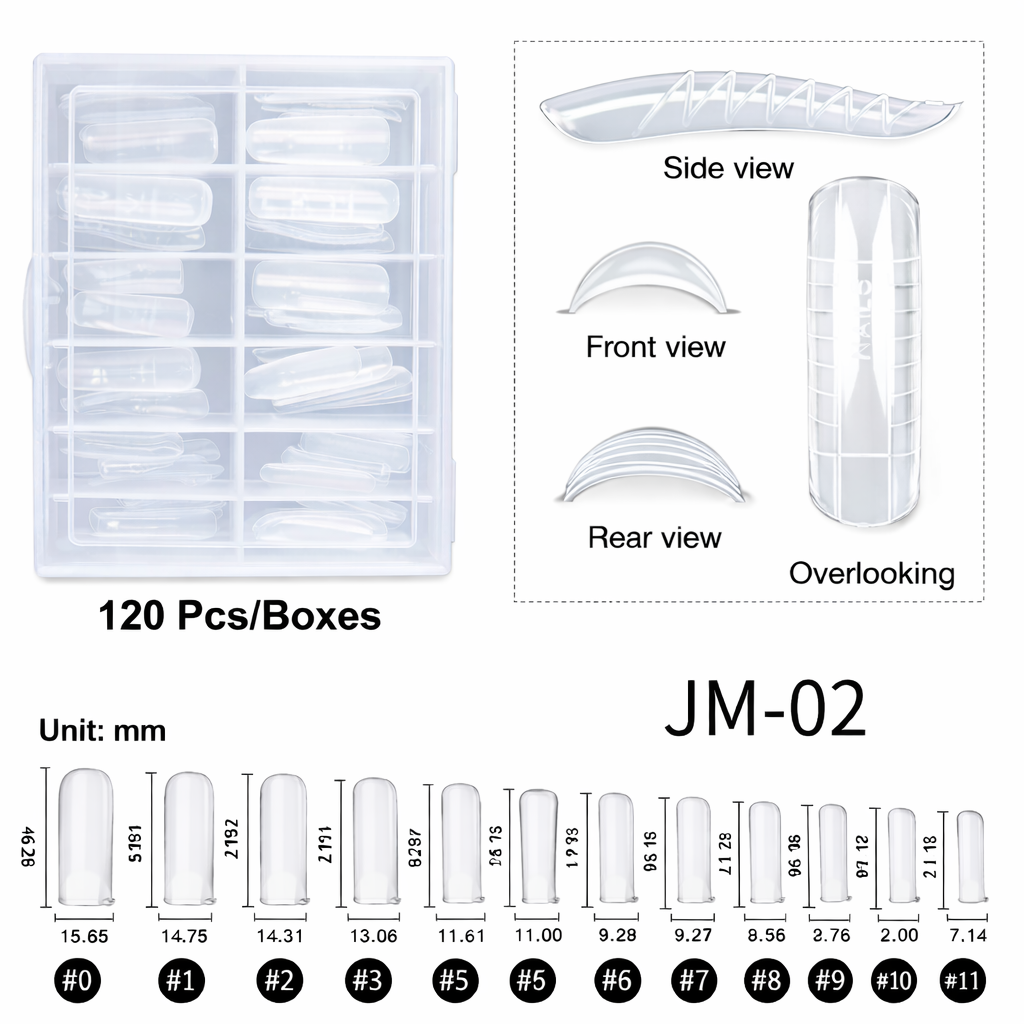 Reusable Nail Forms Tips JM-02 (120 st)