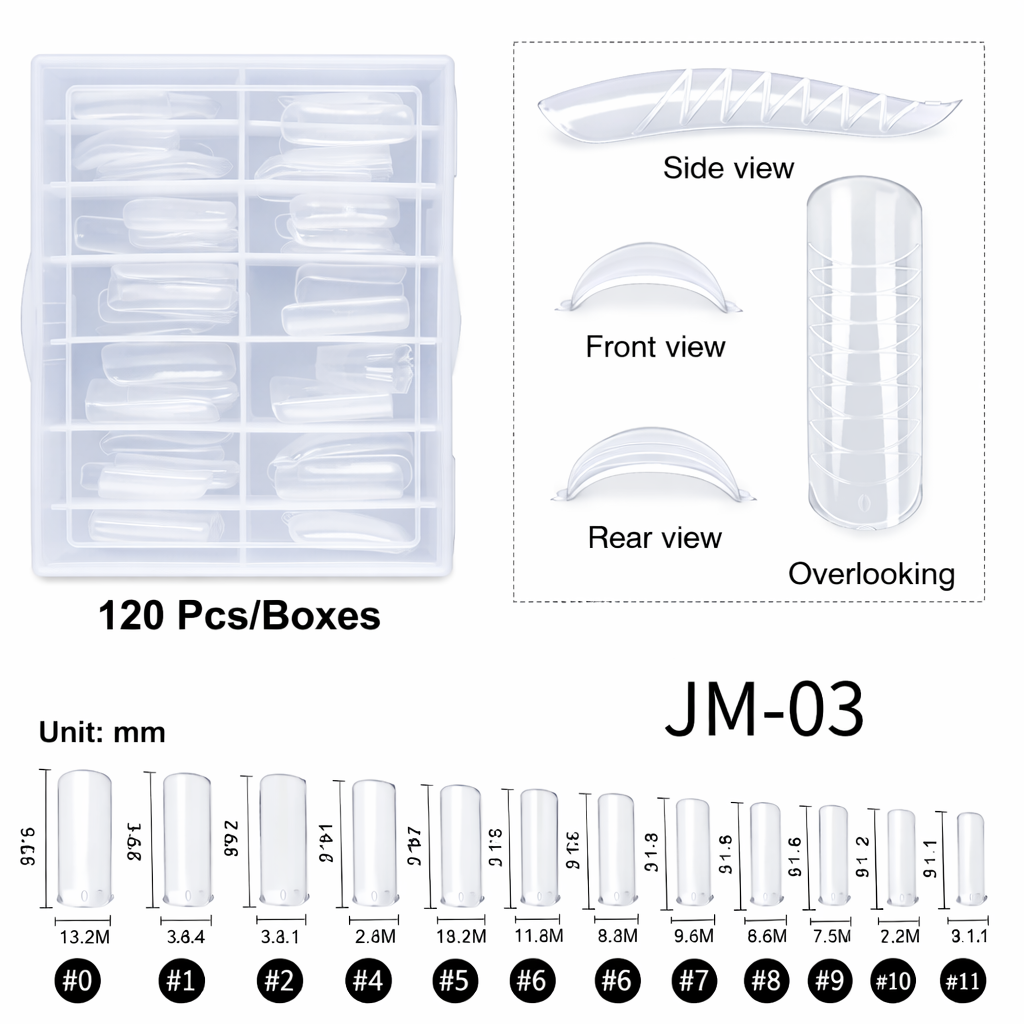 Reusable Nail Forms Tips JM-03 (120 st)