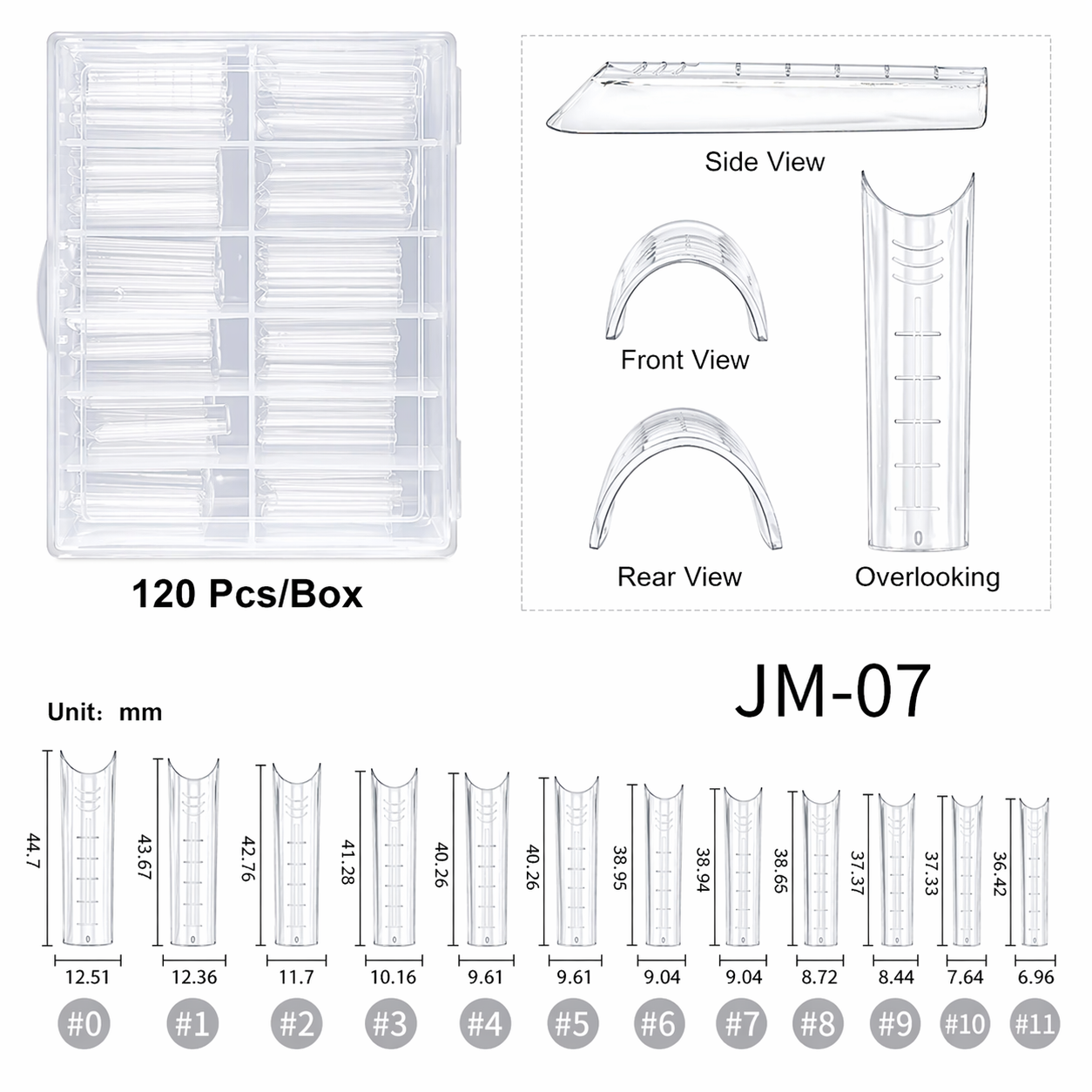 Reusable Nail Forms Tips JM-07 (120 st)