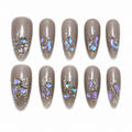 Crystal Smoke Press On Nails
