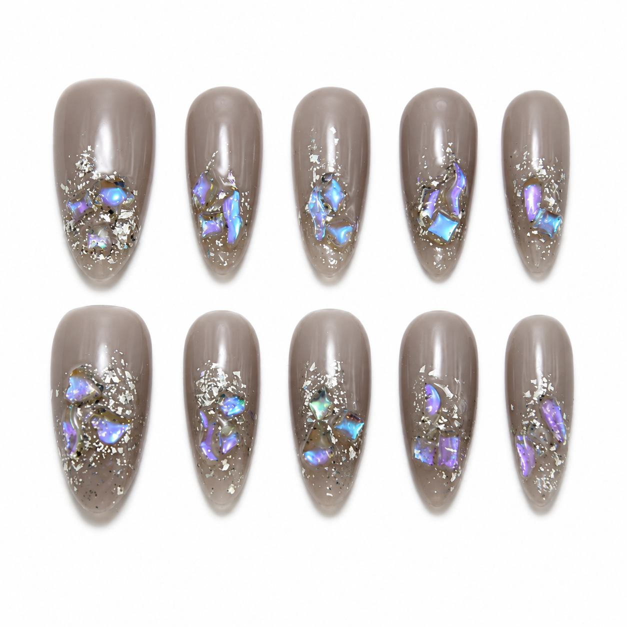 Crystal Smoke Press On Nails