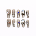 Crystal Taupe Press On Nails