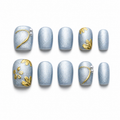 Frosted Gold Pearl Press On Nails