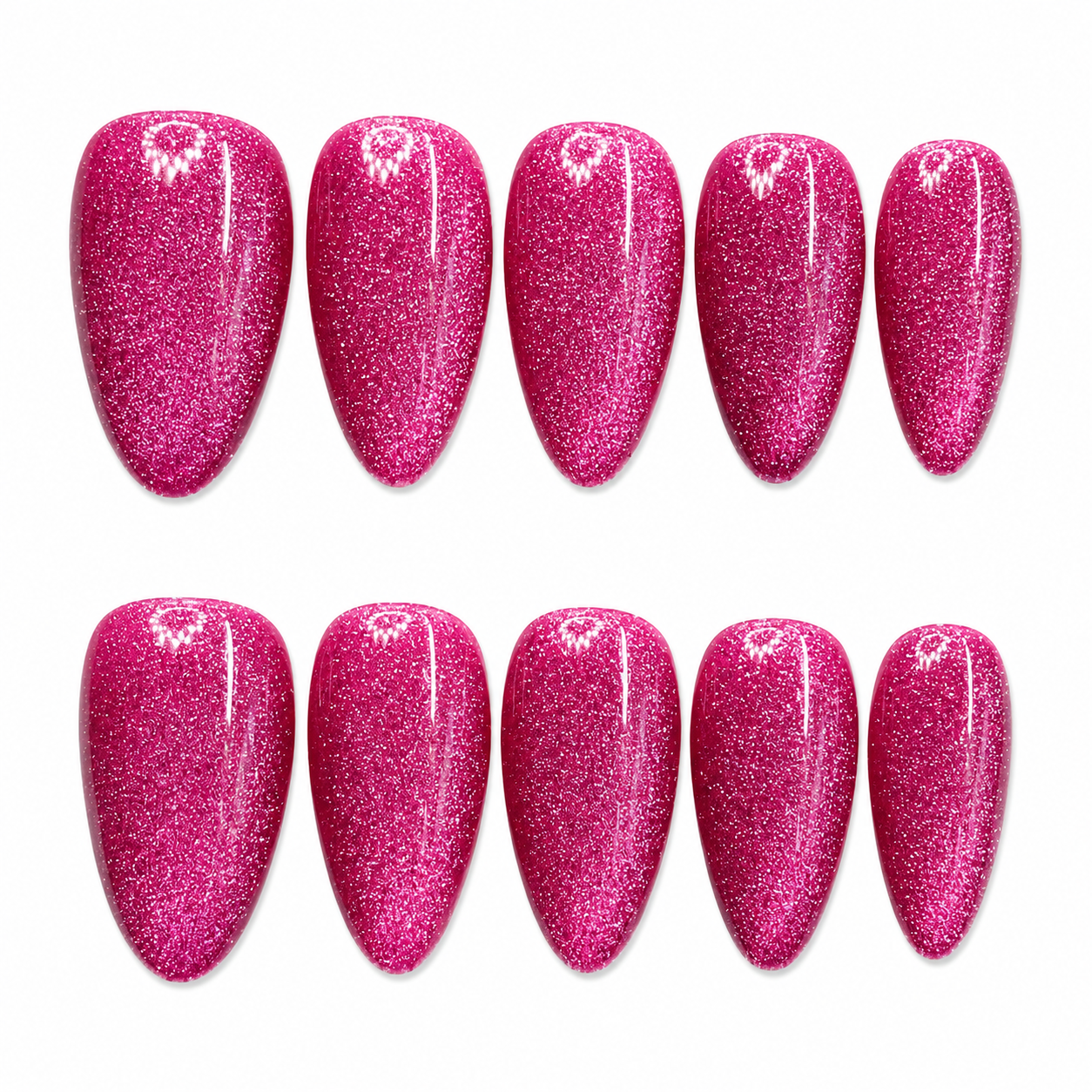 Galaxy Pink Cat Eye Press On Nails