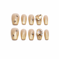 Golden Champagne Press On Nails
