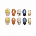 Golden Bloom Press On Nails