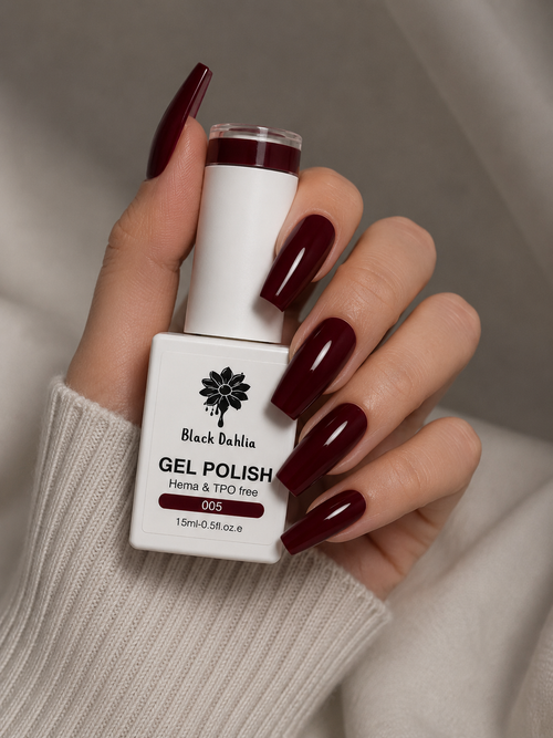 Black Dahlia Gel Polish 005 – Deep Burgundy
