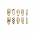 Ivory Gold Chic Press On Nails