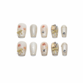Ivory Rose Gold Press On Nails