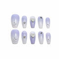 Lavender Heart Aura Press On Nails