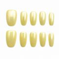 Lemon Pearl Chrome Press-On Nails