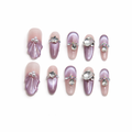 Lilac Pearl Mermaid Press On Nails