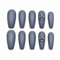 Midnight Cross Matte Press On Nails