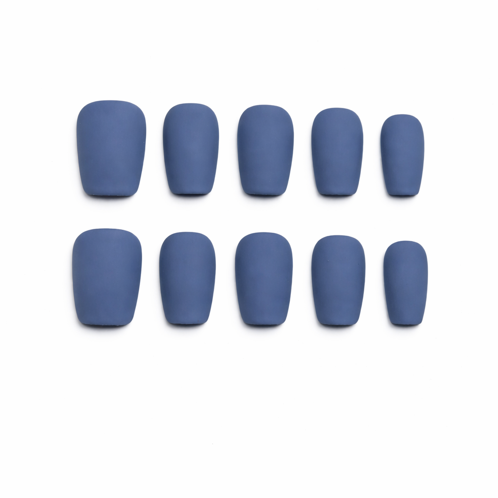 Midnight Denim – Matte Square Press On Nails