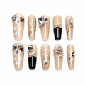 Midnight Champagne Press On Nails