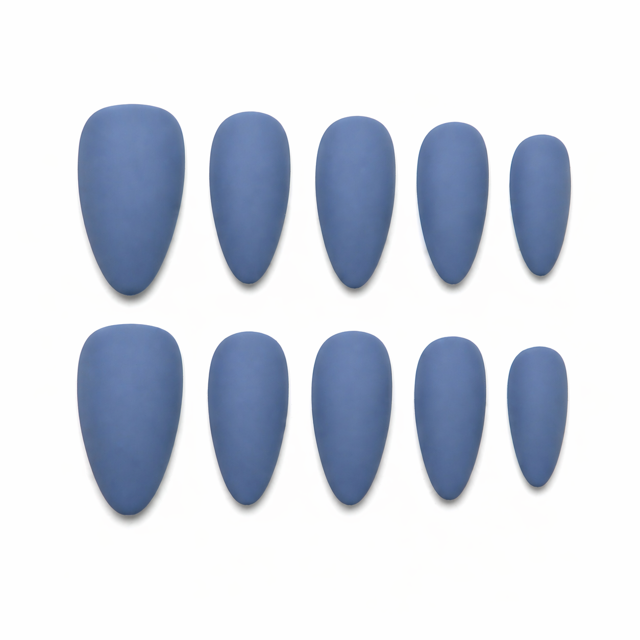 Midnight Ocean – Almond Press On Nails