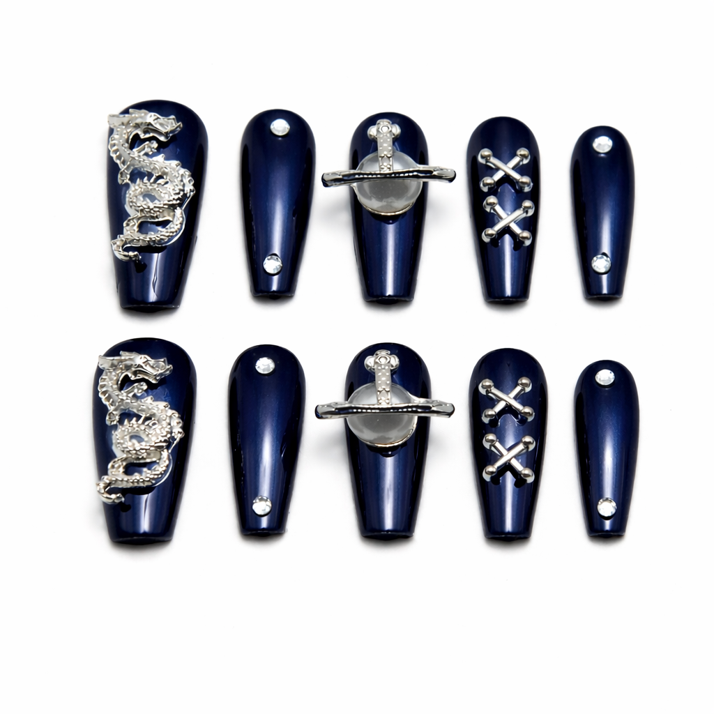 Midnight Rebel Press On Nails