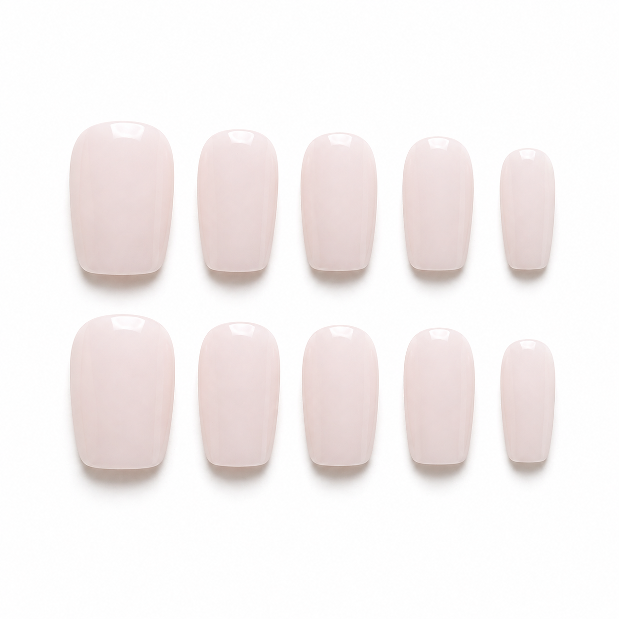 Milky Cloud – Square Press On Nails