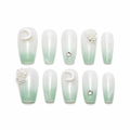 Mint Moon Press On Nails