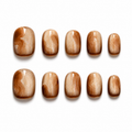 Mocha Swirl Cat Eye Press On Nails