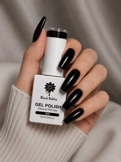 Black Dahlia Gel Polish Svart 009
