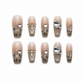 Nude Crystal Chic Press On Nails