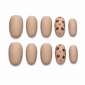 Nude Leopard Cat Eye Press On Nails