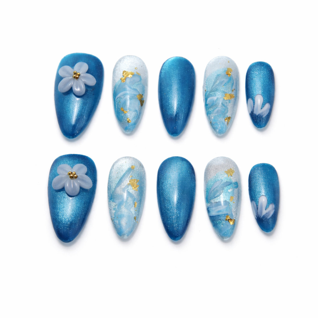 Ocean Bloom Press On Nails