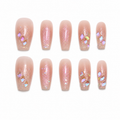 Pink Aura Press On Nails