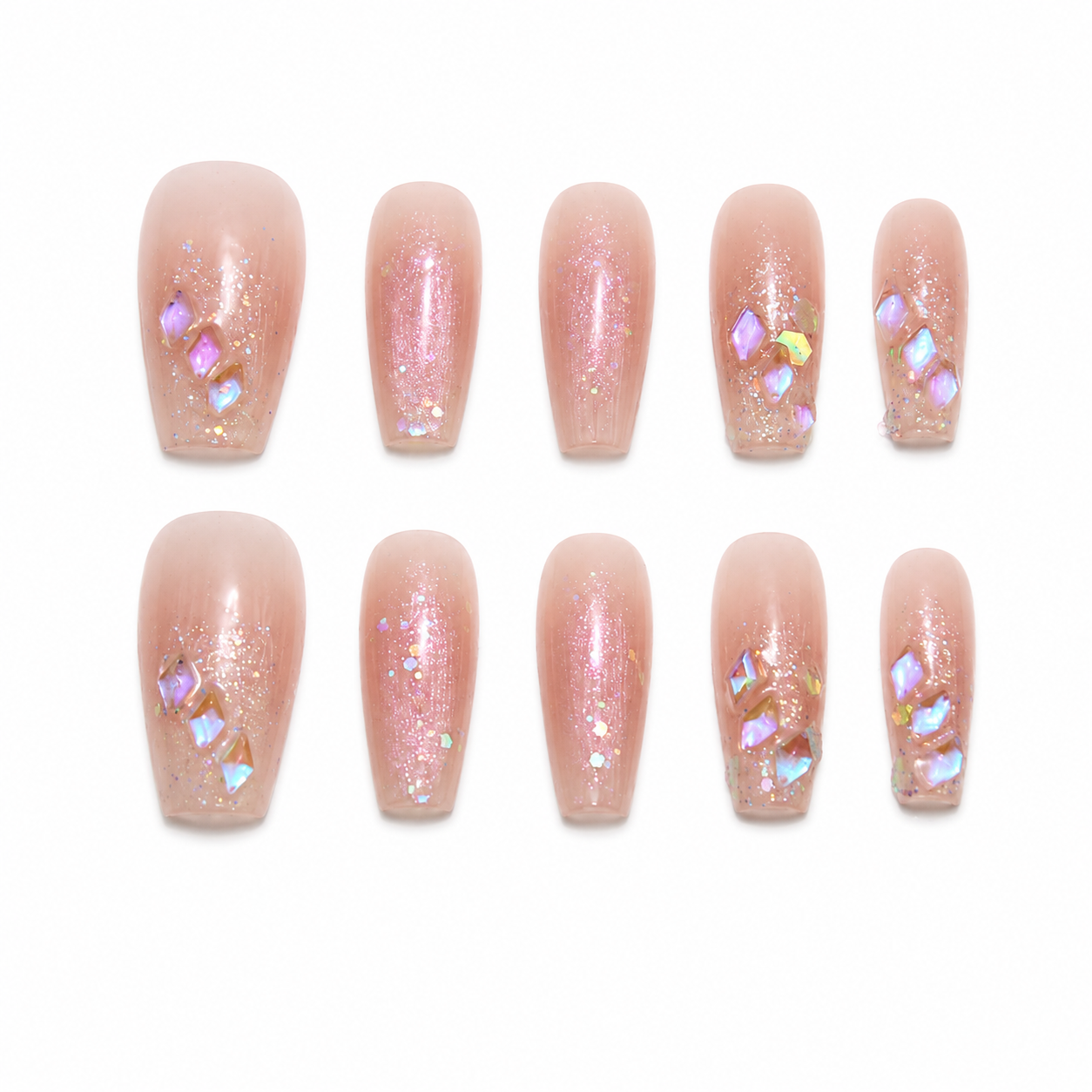 Pink Aura Press On Nails