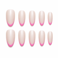 Pink French Almond Press On Nails