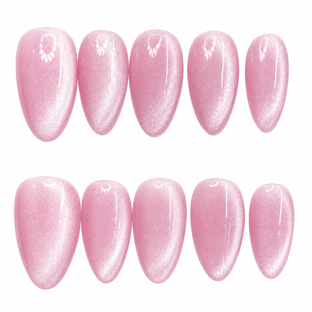 Pink Velvet Cat Eye Press On Nails