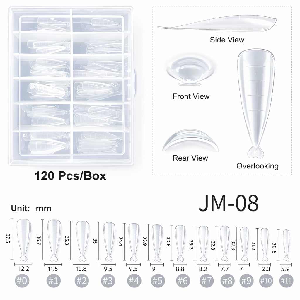 Reusable Nail Forms Tips JM-08 (120 st)