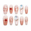 Rosé Garden Press On Nails