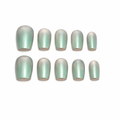Sea Opal Chrome – Square Press On Nails