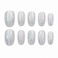 Silver Tide Press On Nails