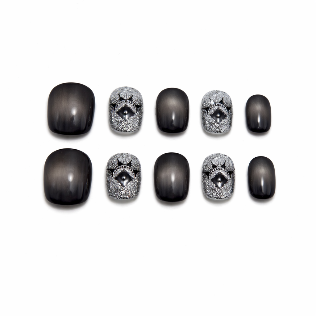 Silver Watch Press On Nails