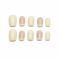 Soft Vanilla French Press On Nails