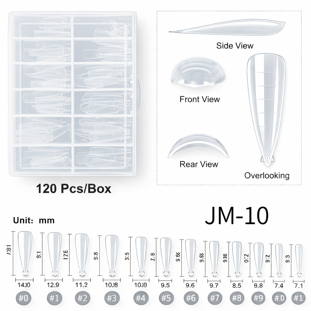 Reusable Nail Forms Tips JM-10 (120 st)